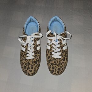 Madden Girl Leopard Print Sneakers with Blue Accents